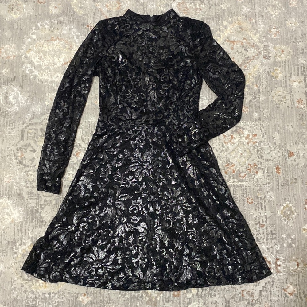 Long sleeve lace black Guess dress